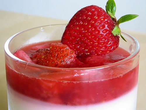 panna cotta fraise